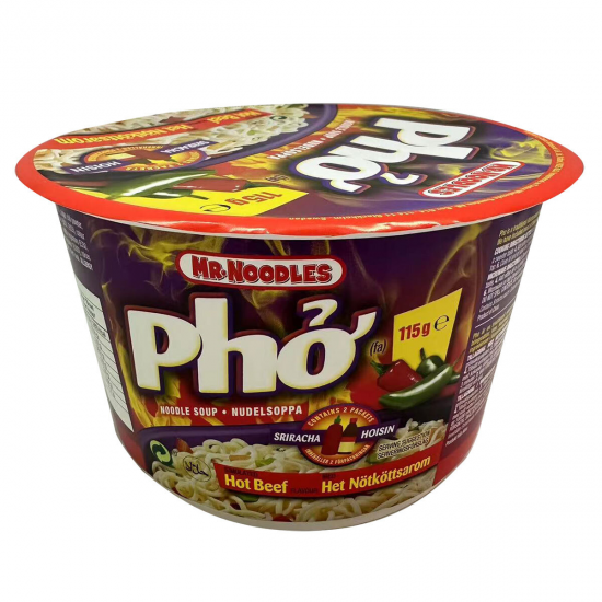 Pho Hot Beef Flavour Cup Noodles 115g