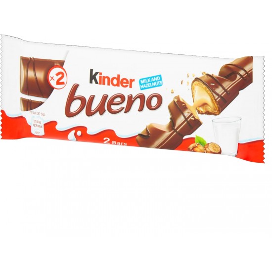Kinder Bueno Milk Chocolate and Hazelnuts Bar 43g